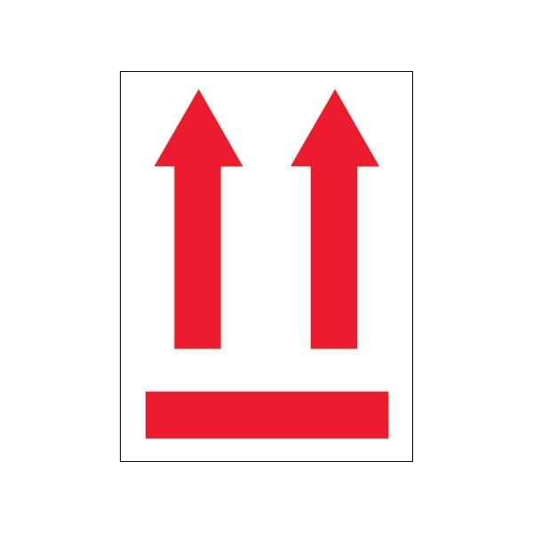 Bsc Preferred 3 x 4'' - two up arrows over red bar Labels BUY00023900 - main